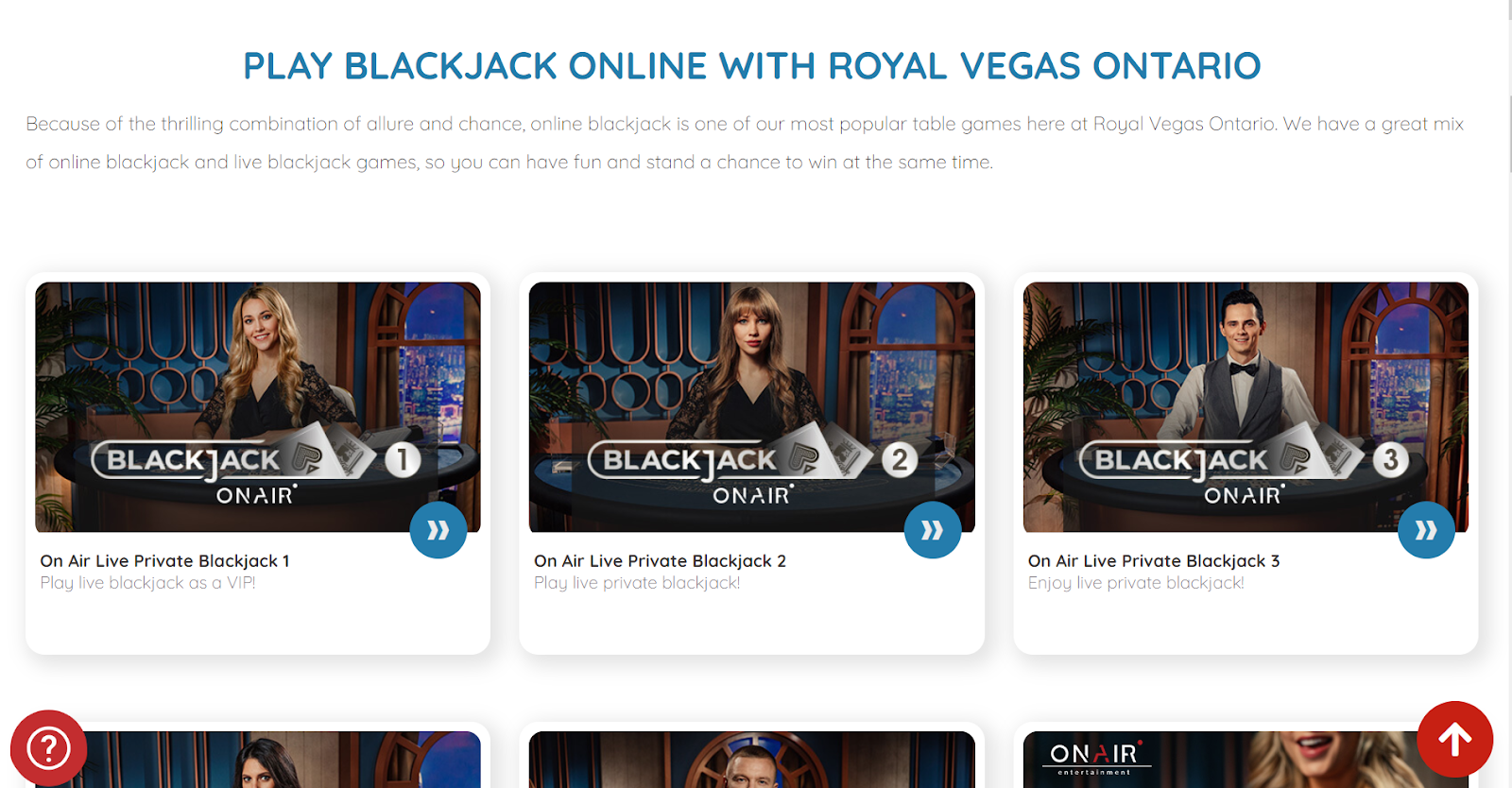 Royal Vegas page