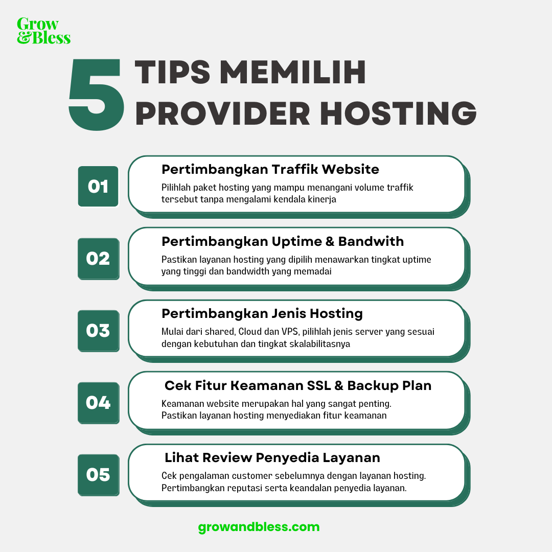 tips memilih layanan hosting