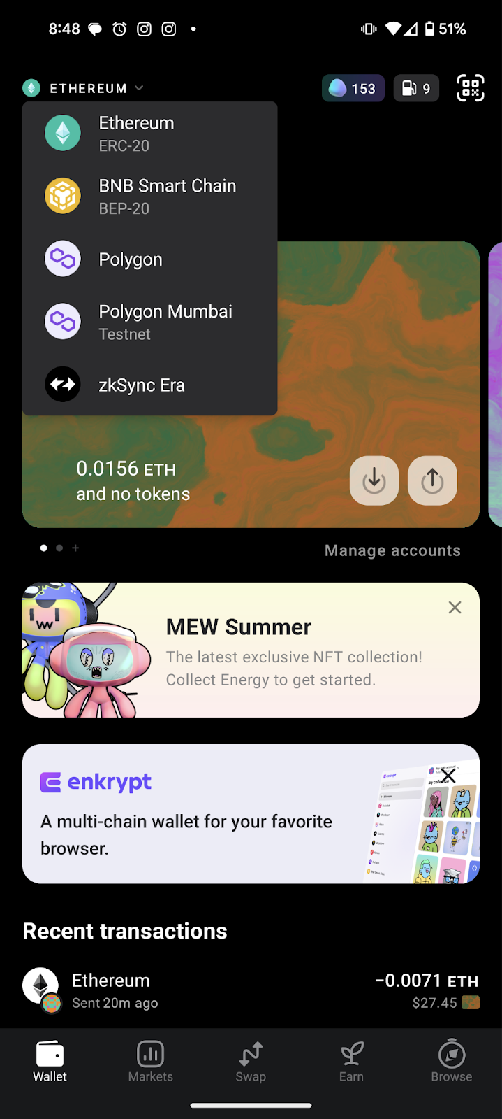 Bridge from Ethereum to BNB Smart Chain with MEW Mobile