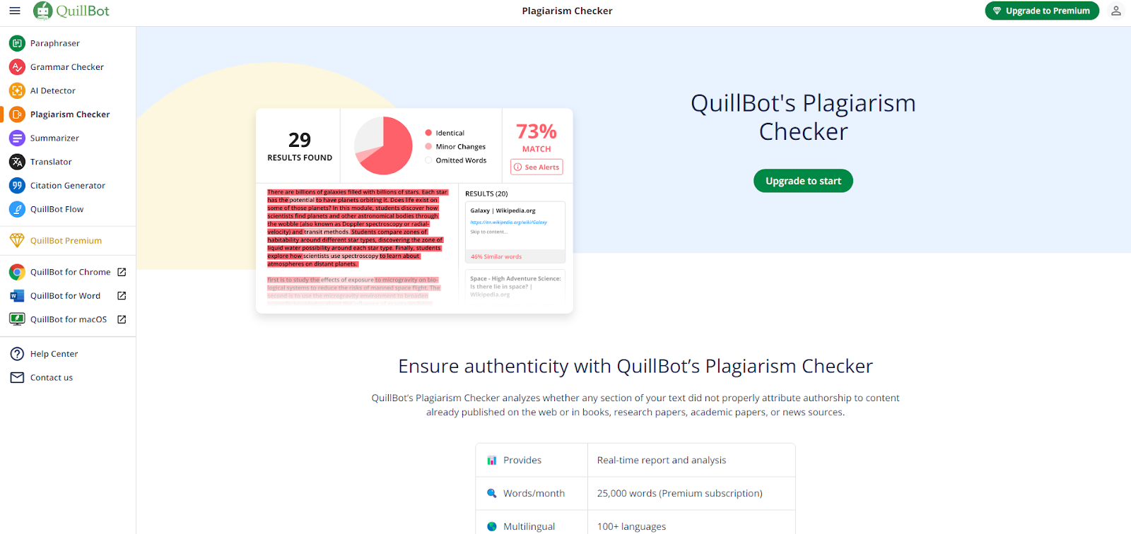 QuillBot Plagiarism Checker