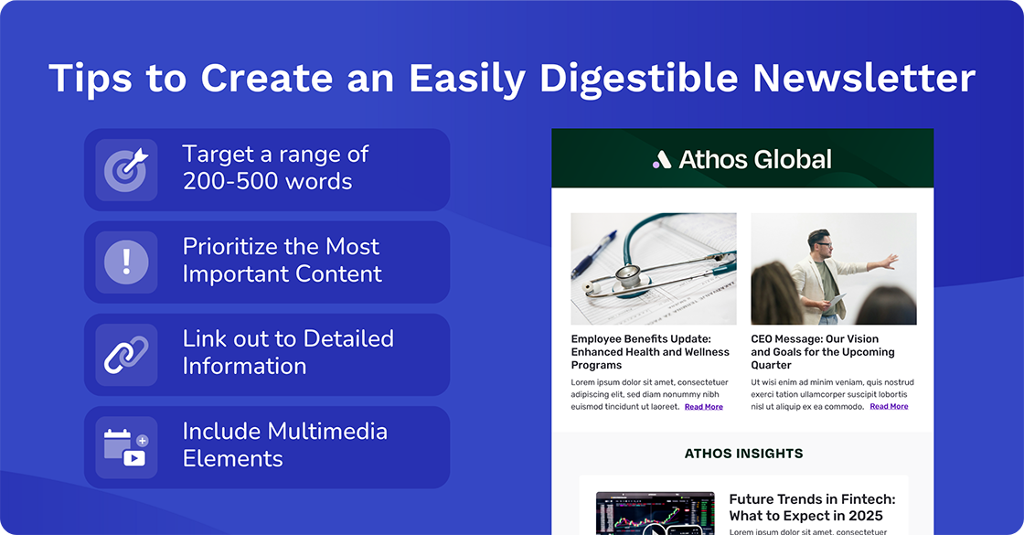 tips to create an easily digestible newsletter