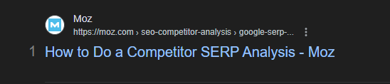 SERP analysis ranking 