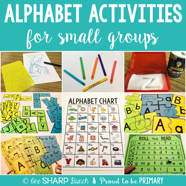 Encourage letter identification, sound recognition and letter fluency with these differentiated alphabet activities, perfect for small group instruction, guided reading groups or literacy centers! Foster early phonics and phonemic awareness skills with the FREE printable resource!