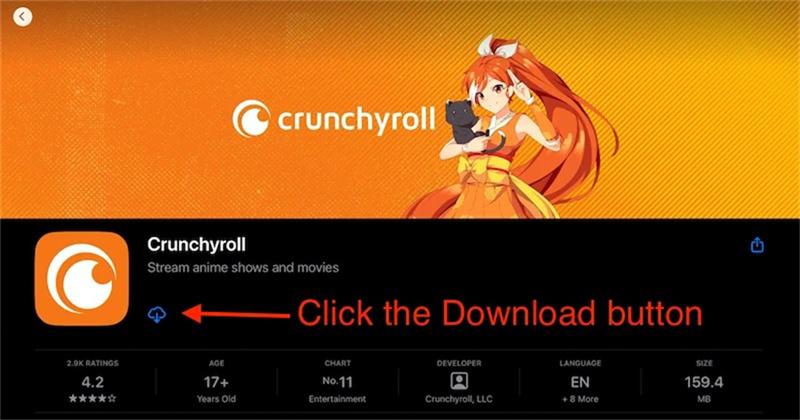 download crunchyroll from app store