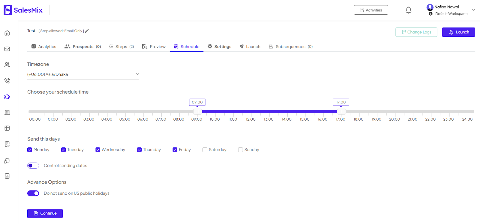 Schedule Emails with SalesMix