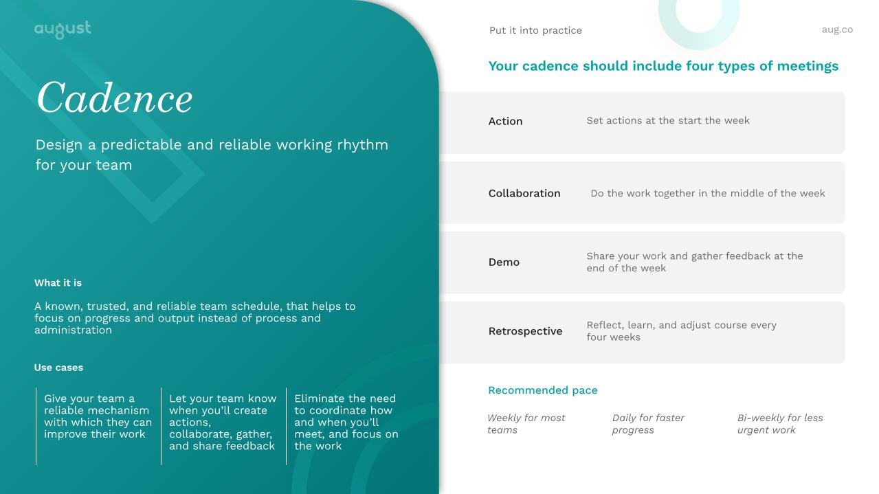 Meeting Cadence | August Public