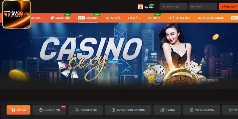 Live casino sv88 - Sân chơi bài trực tuyến uy tín và an toàn