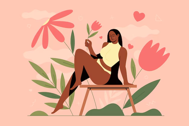 Illustration of positive vibes and self-care