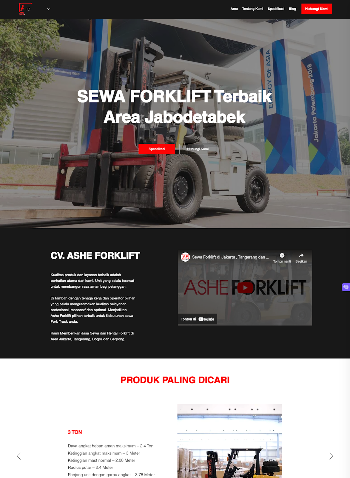 Contoh Web Ashe Forklift