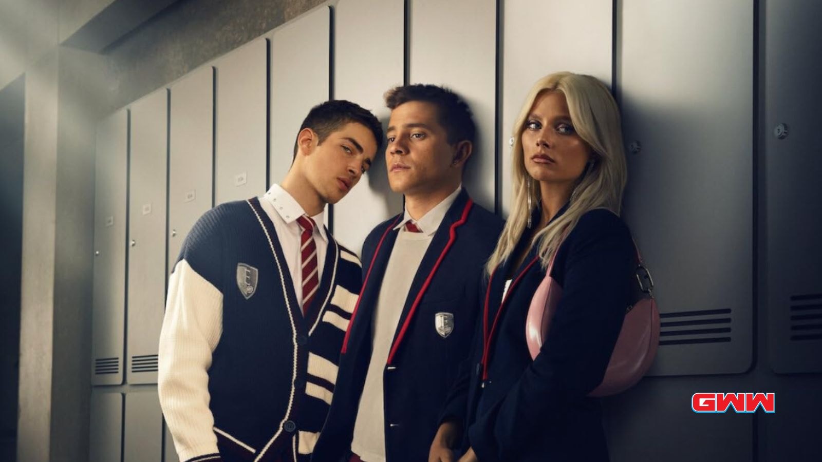 Students leaning on lockers and looking serious, Elite Season 8 release date