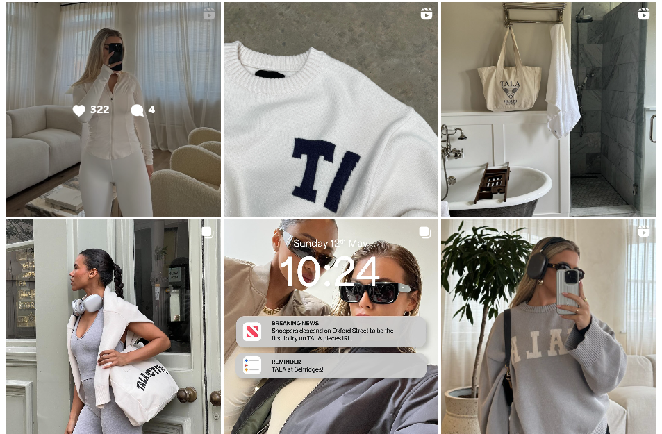 Instagram for e-commerce - IG Lifestyle Shots From Tala Brand