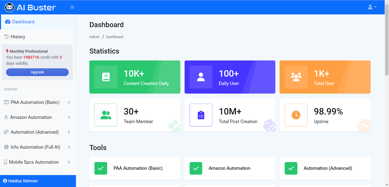 Integrating AI Buster With Your Blogging Site