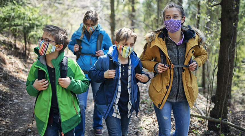 Go hiking as a camp with family and reconnect with nature