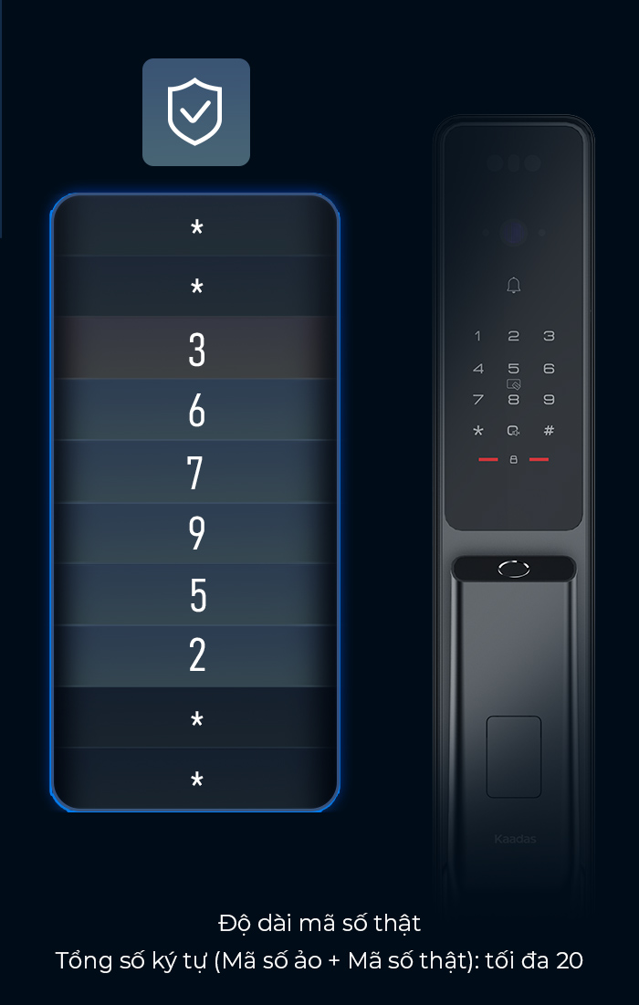 Tính năng mã số ảo trên khóa ngăn chặn hành vi nhìn lén