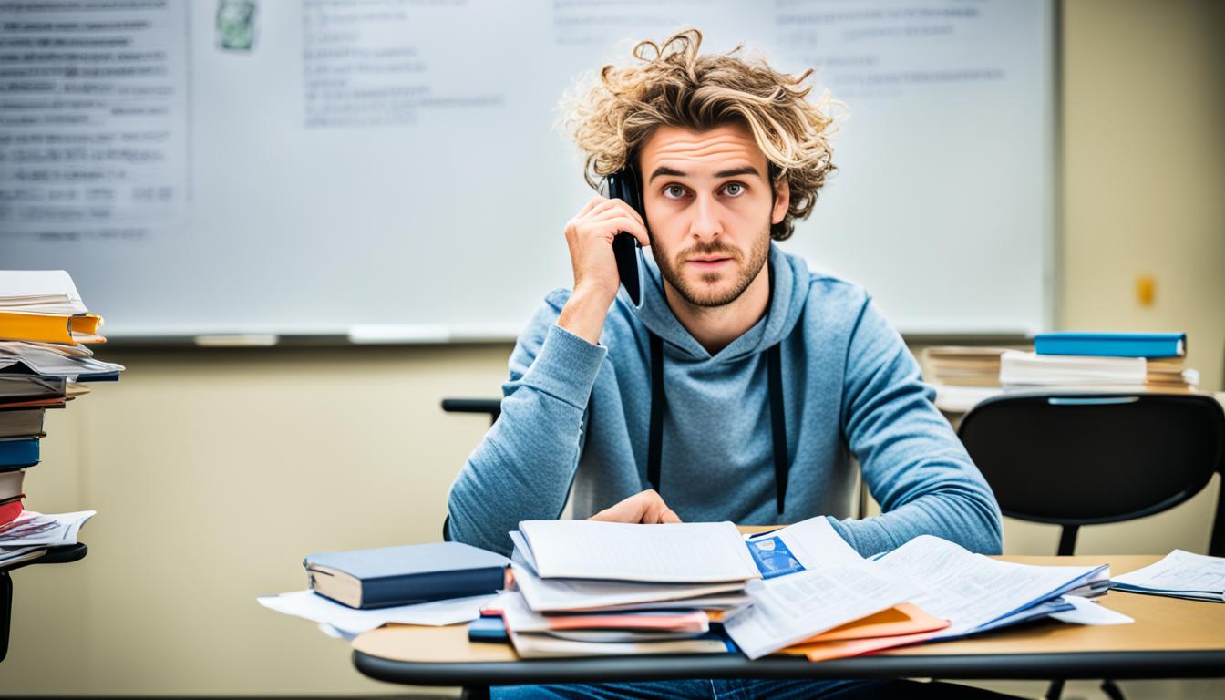 poor excuses for a student he's not coping well