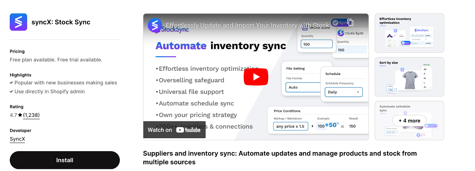 Stock Sync, one of the best inventory management apps on Shopify, also helps you increase sales.