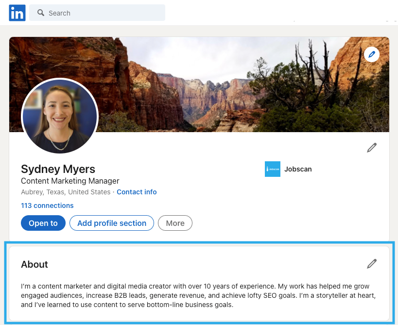 linkedin business card