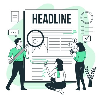 Illustration of a headline