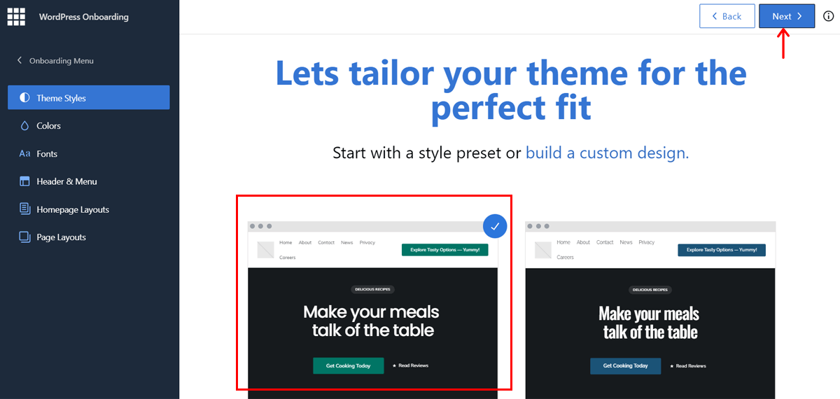 Pick Theme Style