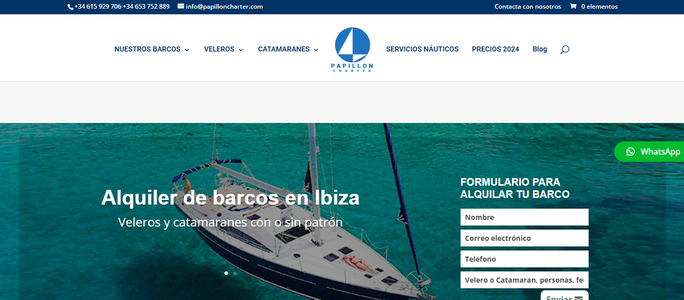 Alquiler de barcos y navegación en Ibiza para grupos.
