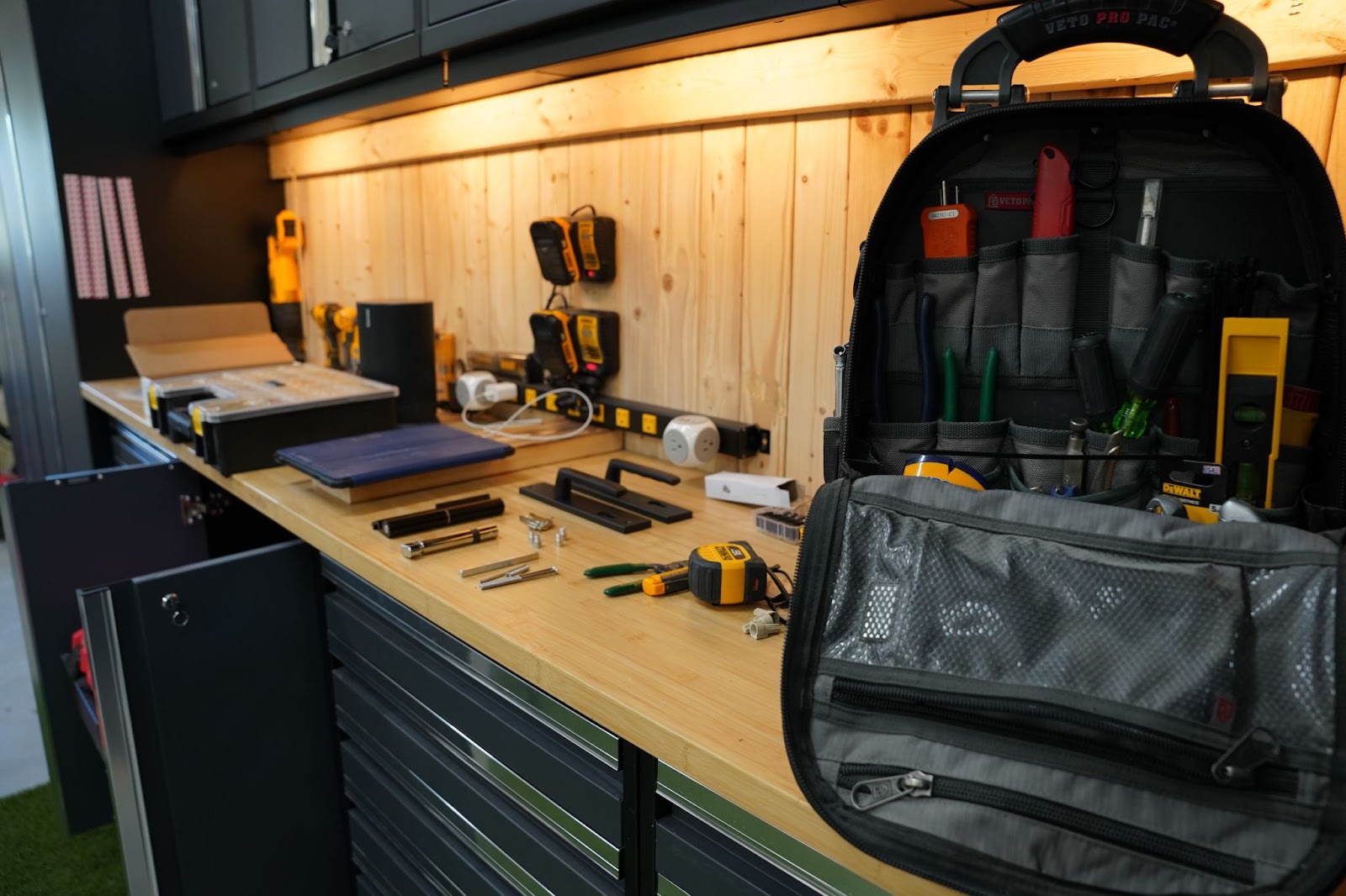workbench with tools