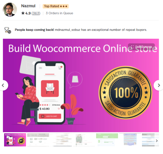 Nazmul's Fiverr profile - the best ecommerce website developer on fiverr