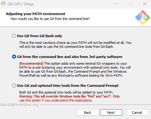 Extract and Launch Git Installer