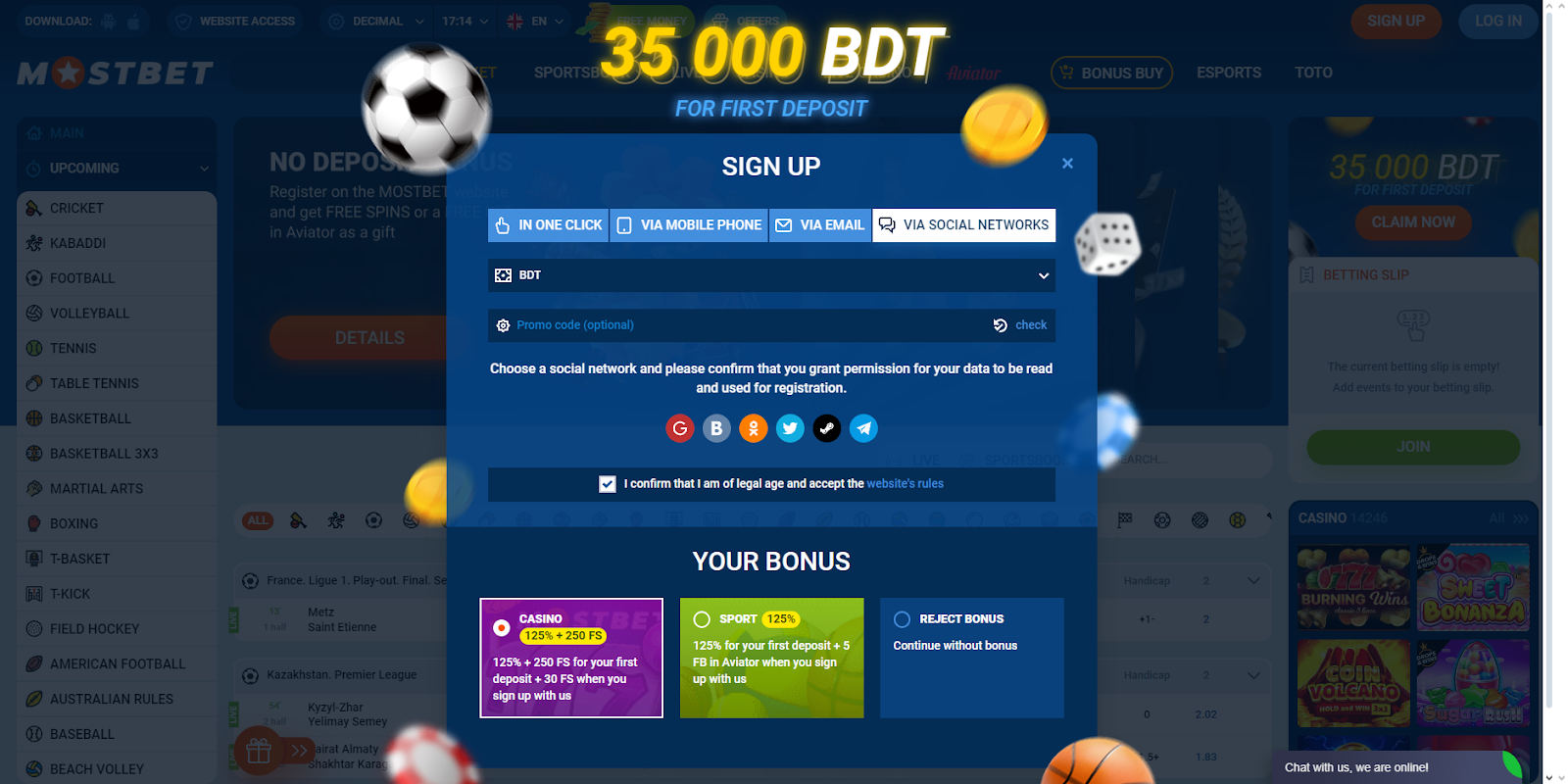 Mostbet Social Networks Registration