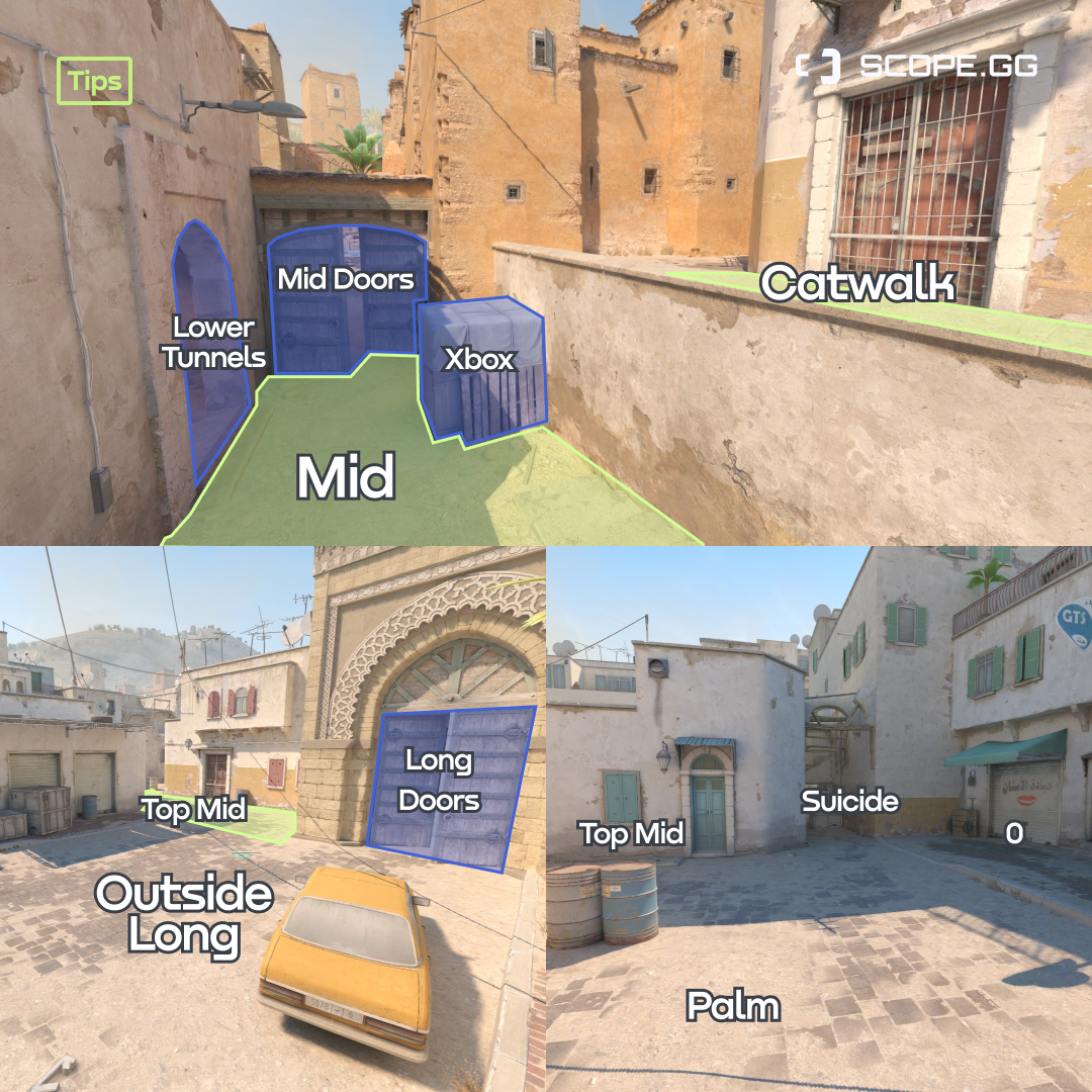 CS2 Dust 2 Callouts