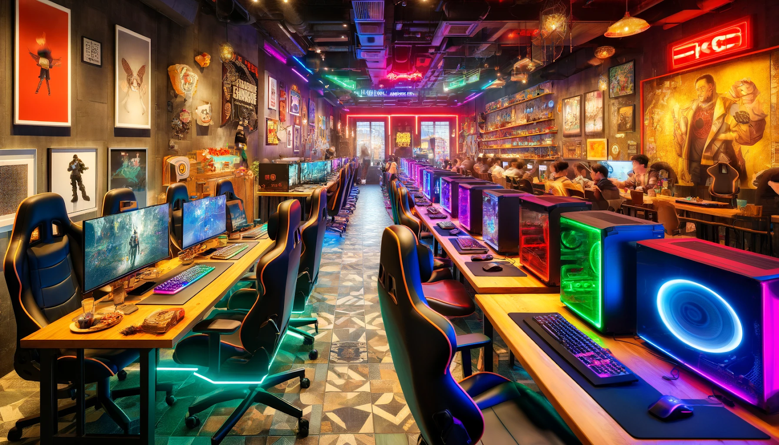 A gaming cafe