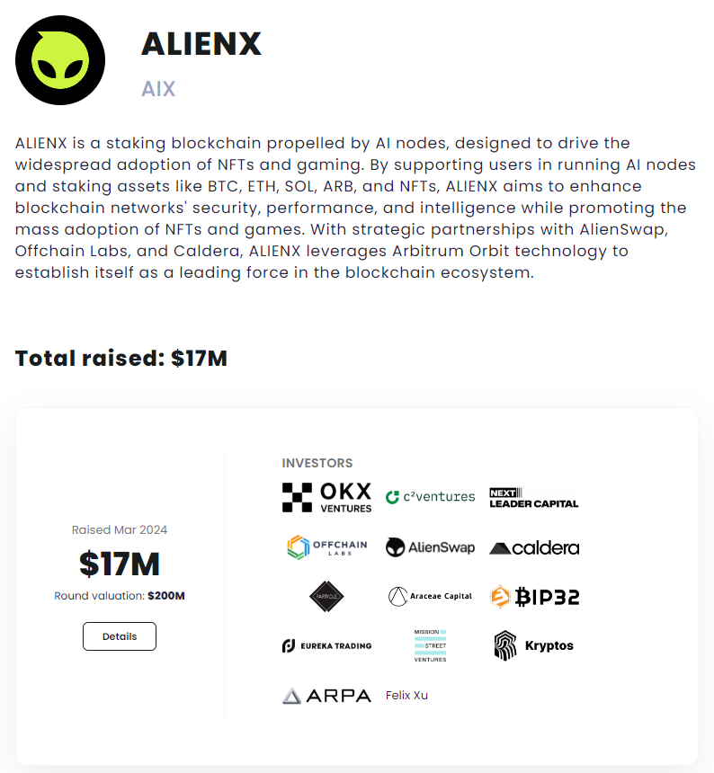 alienx funding