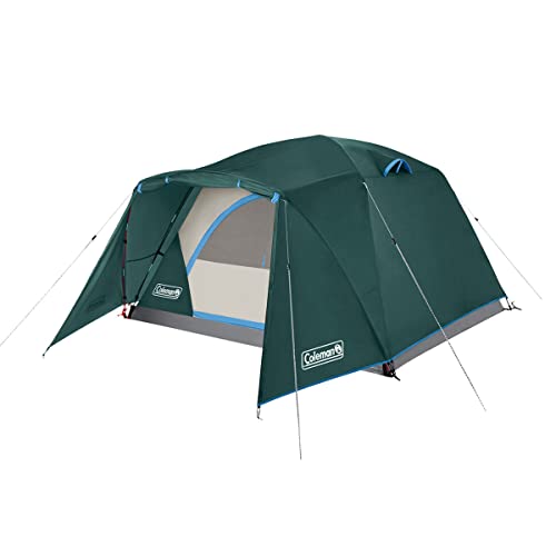 Coleman Skydome Camping Tent with Full-Fly Weather Vestibule, 2/4/6 Person ...