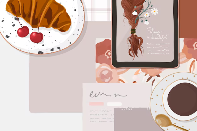 Lifestyle blog background illustration