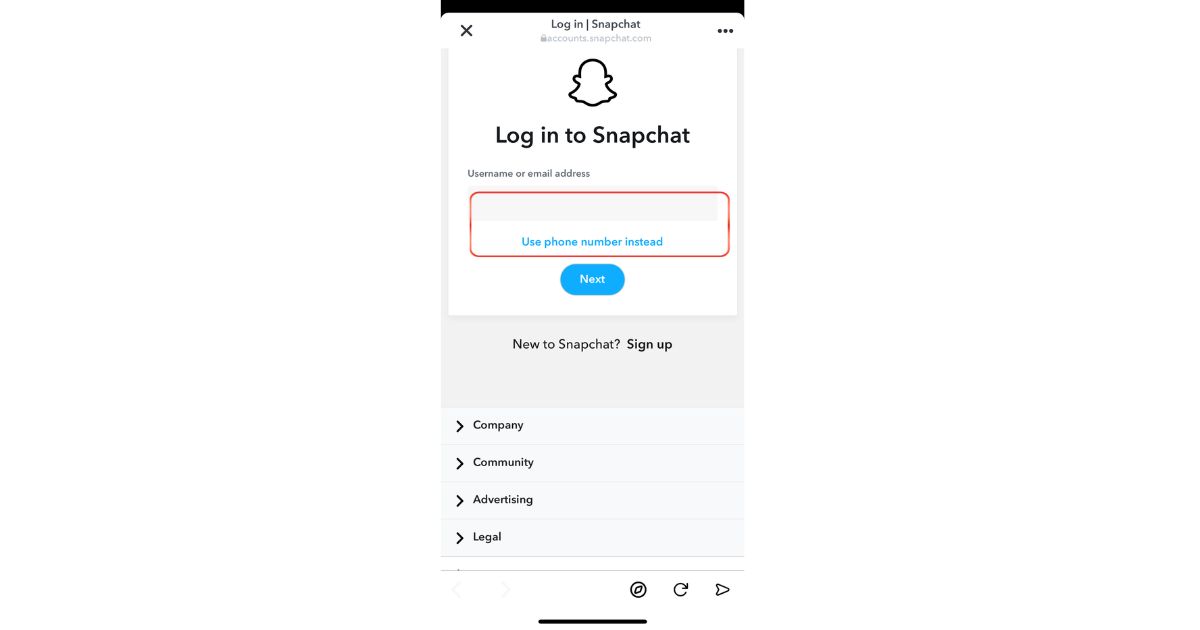 Delete Snapchat Account on iOS