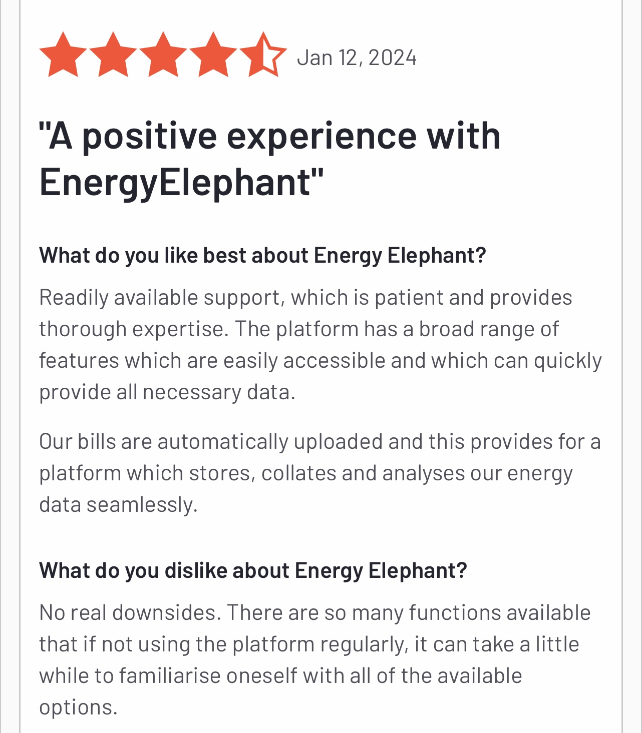 Energy Elephant Pros and Cons - G2 Reviews
