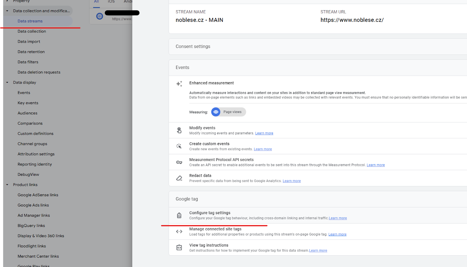 3rd step: click "tagging settings", then select "define internal traffic".
picture shows options of settings of google tag, the options being Configue tag settings, Manage connected site tags, and View tag instructions. Configure tag setting is highlighted, that is the option you are supposed to click.