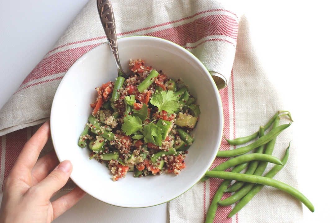 Salade de quinoa au saumon fumé