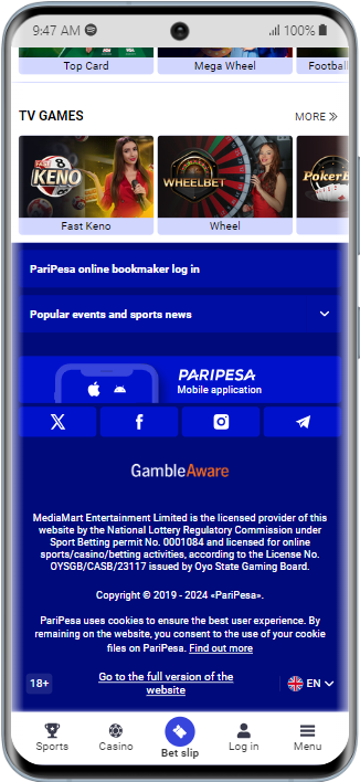 PariPesa mobile app