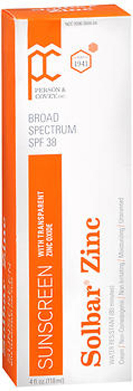 Solbar Zinc Sun Protection Cream SPF 38 - 4 Oz