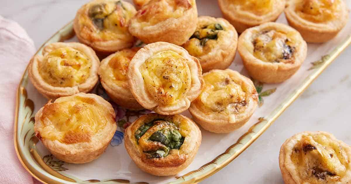 Mini quiches for your new year menu