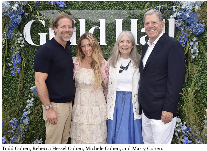 What to wear Guild Hall Gala.  New York Social Diary Todd Cohen, Rebeca Hessel Cohen, Michele Cohen, Marty Cohen.