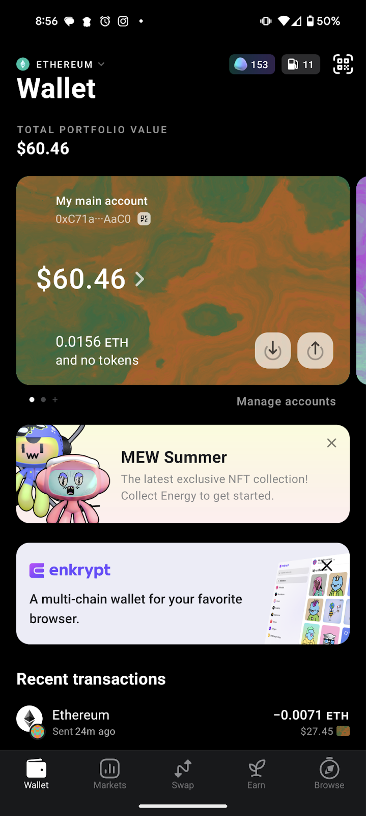 Bridge from Ethereum to BNB Smart Chain with MEW Mobile