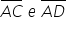 stack A C with bar on top space e space stack A D with bar on top