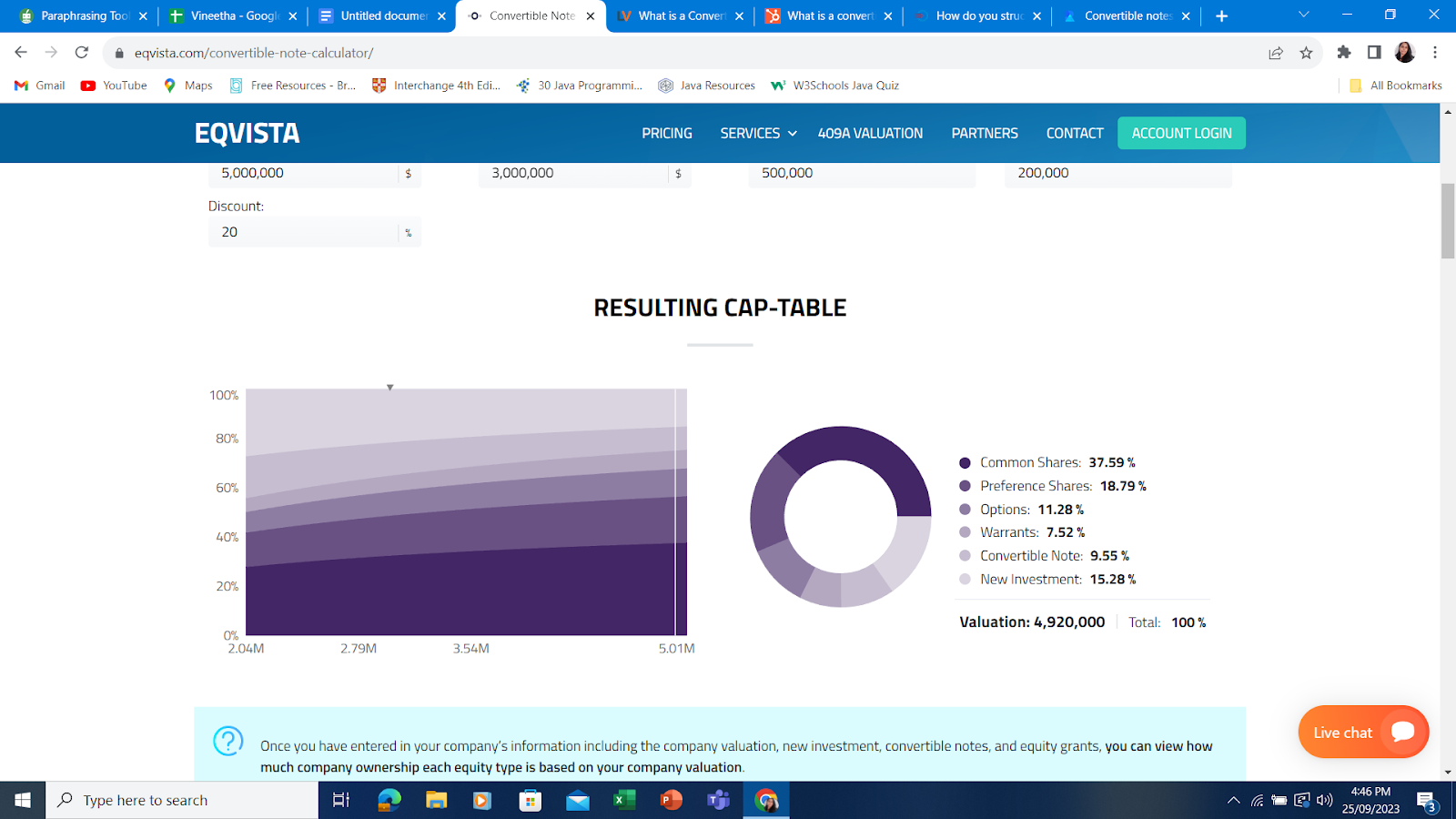 convertible note calculator