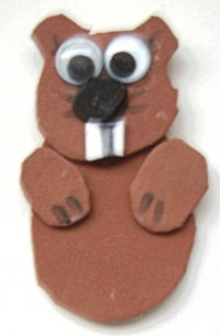 Groundhog finger puppet