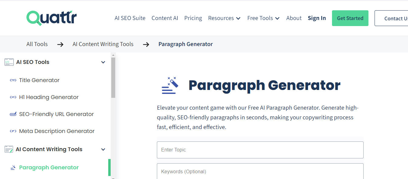 Quattr Paragraph Generator