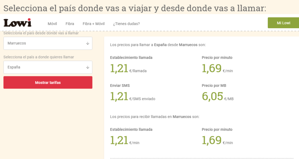 ¿Cuánto cuesta el servicio de roaming en Marruecos con los principales operadores?