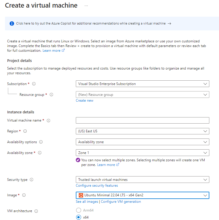 Create a virtual machine