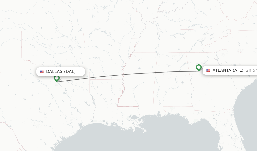 Direct (non-stop) flights from Dallas to Atlanta - schedules -  FlightsFrom.com