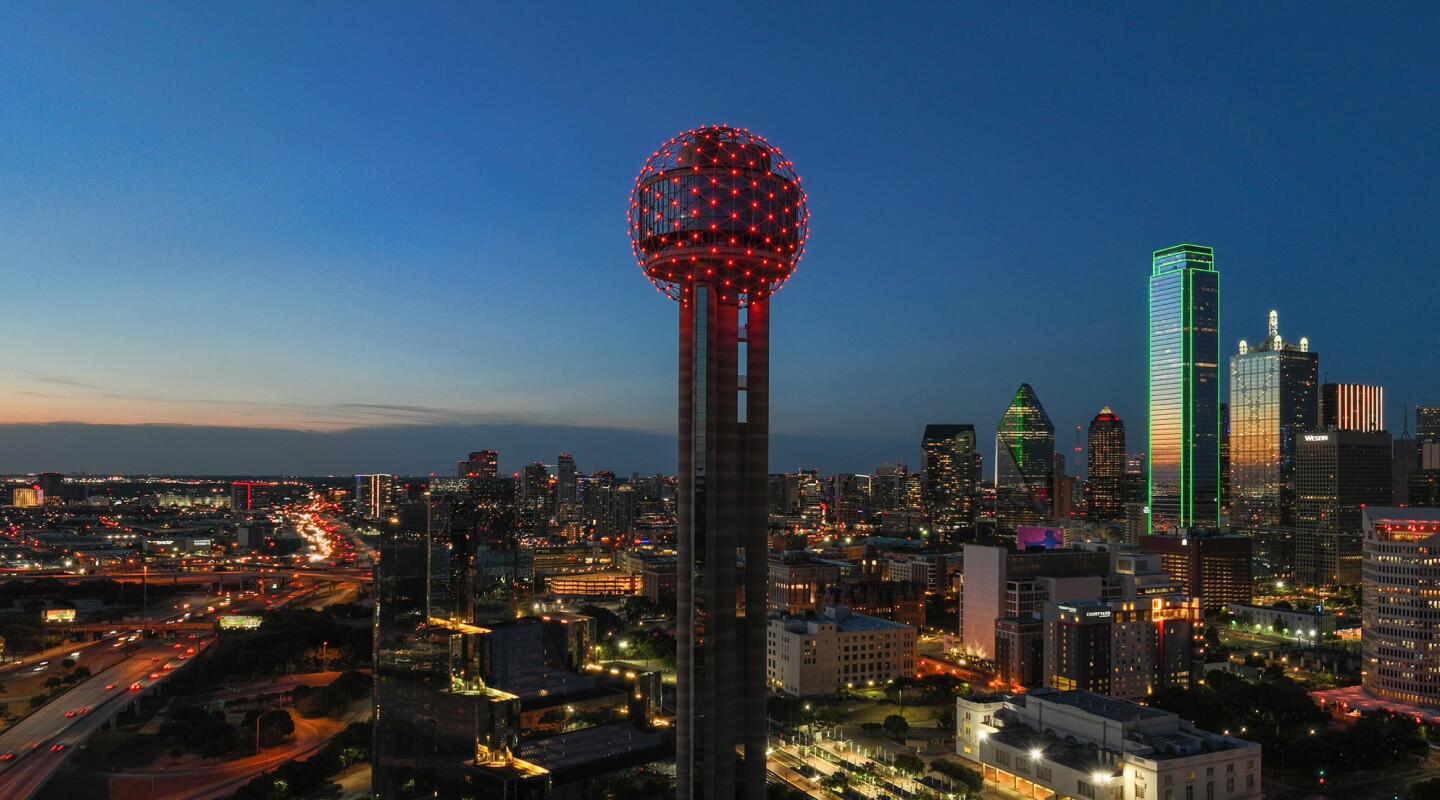 Reunion Tower Observation Deck in Dallas, TX